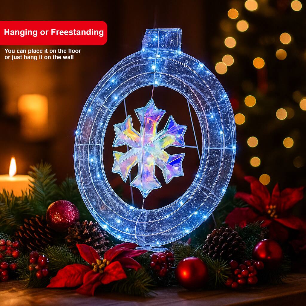 Hanging or Freestanding

You can place it on the floor or just hang it on the wall