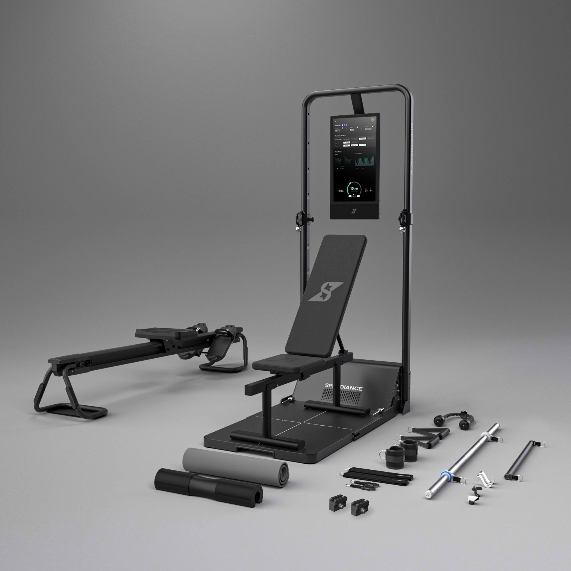 Front. Speediance - Speediance Smart Home Gym, Gym Monster 2 Family Plus, Smart AI-Powered Multi-Functional Smith Machine for Home Workout - Black.