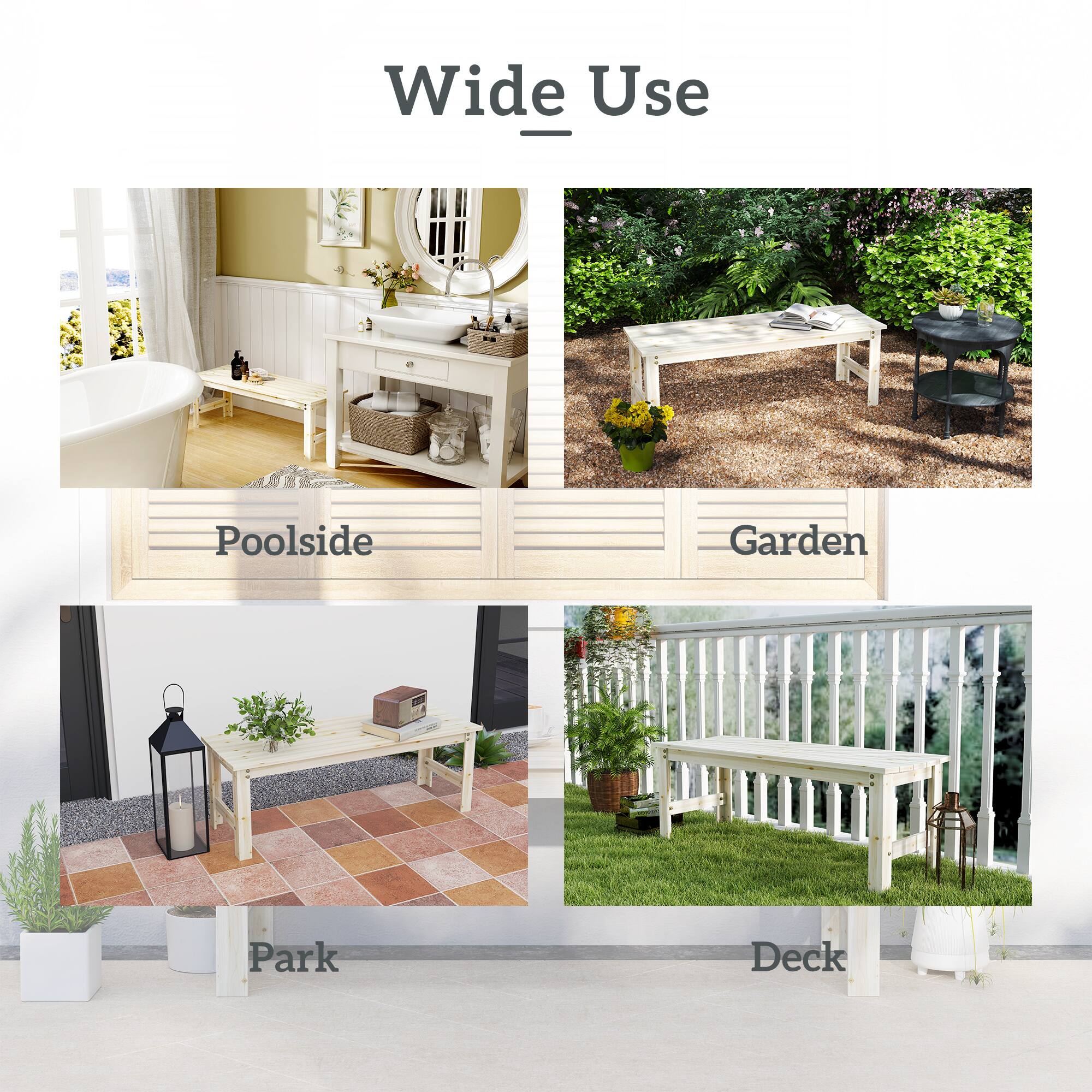 Wide Use Poolside Garden Park Deck