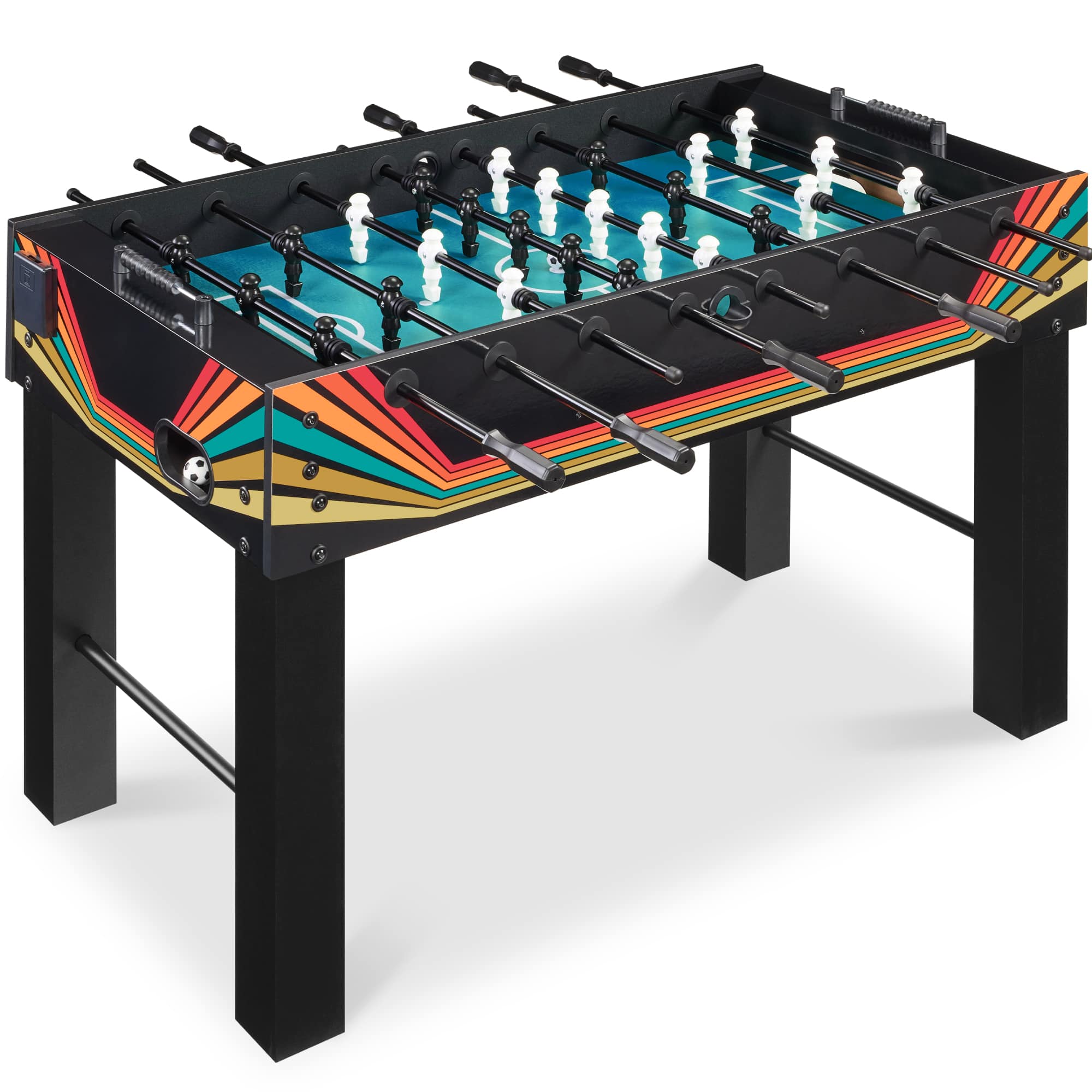 Best Choice Products - Large 54in Full-Size Foosball Table for Home, Game Room w/ 2 Balls, 2 Cup Holders - Arcade