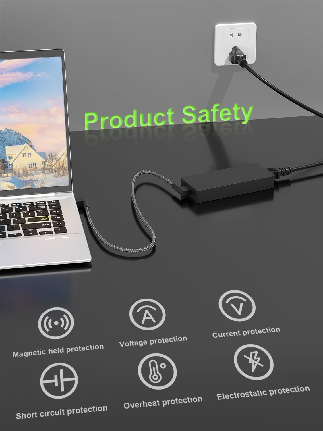 Product Safety

- Voltage protection
- Magnetic field protection
- Current protection
- Electrostatic protection
- Overheat protection
- Short circuit protection