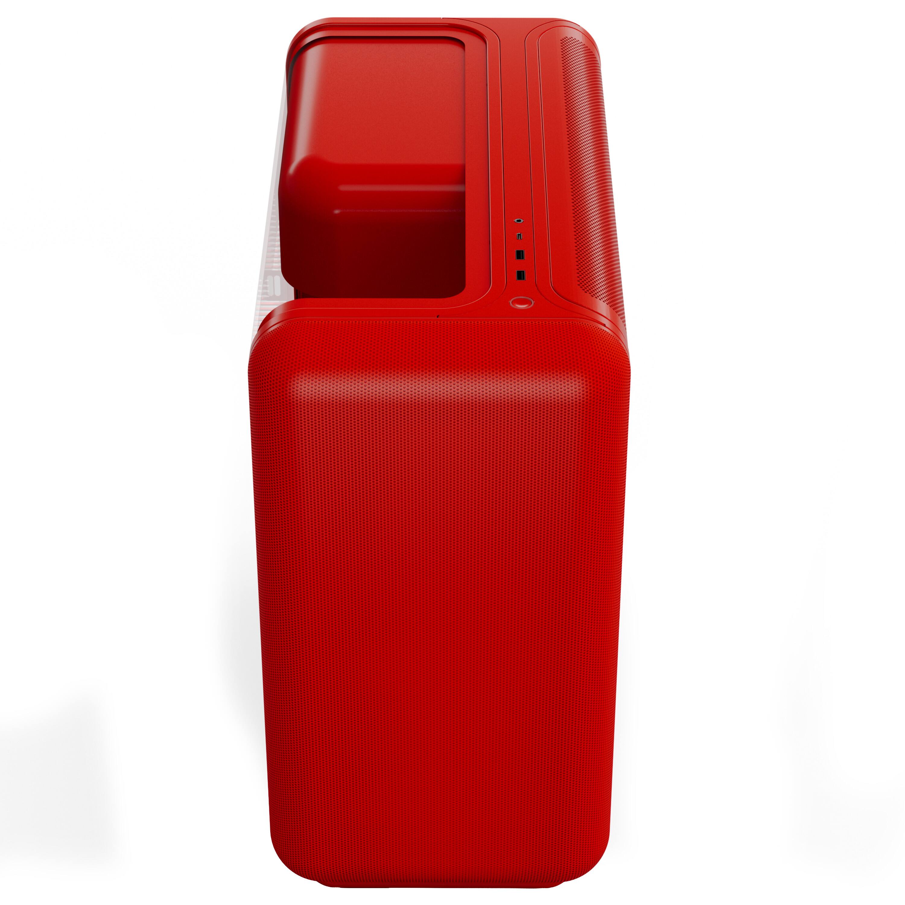 Alt View 2. HYTE - HYTE X50 Modern Performance ATX Mid-Tower PC Gaming Case - Wild Cherry.