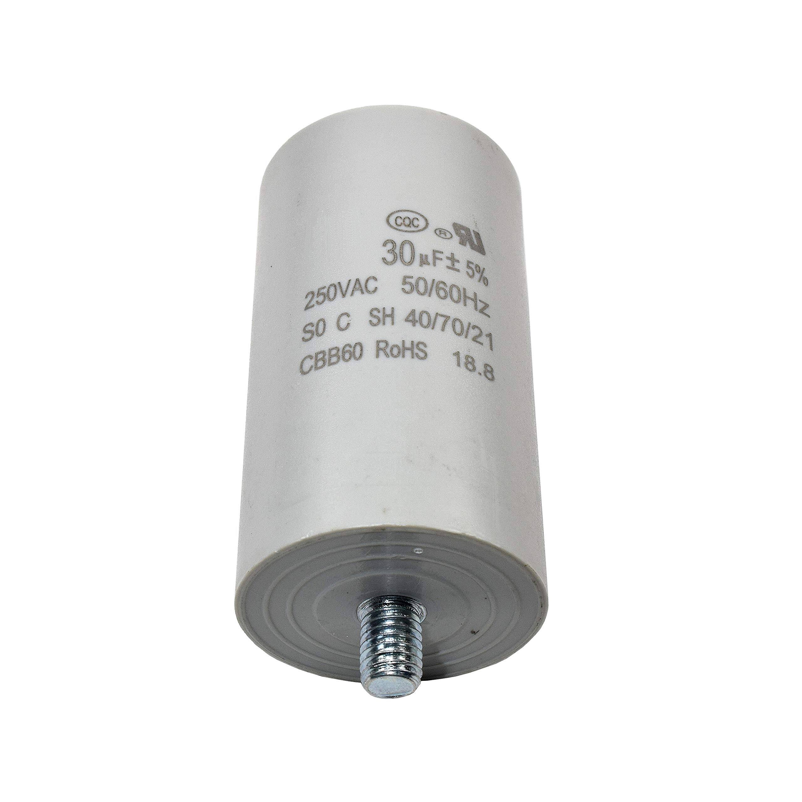 CQC 00 LR 30µF ±5% 250VAC 50/60Hz C SH SO RoHS 40/70/21 CBB60 18.8