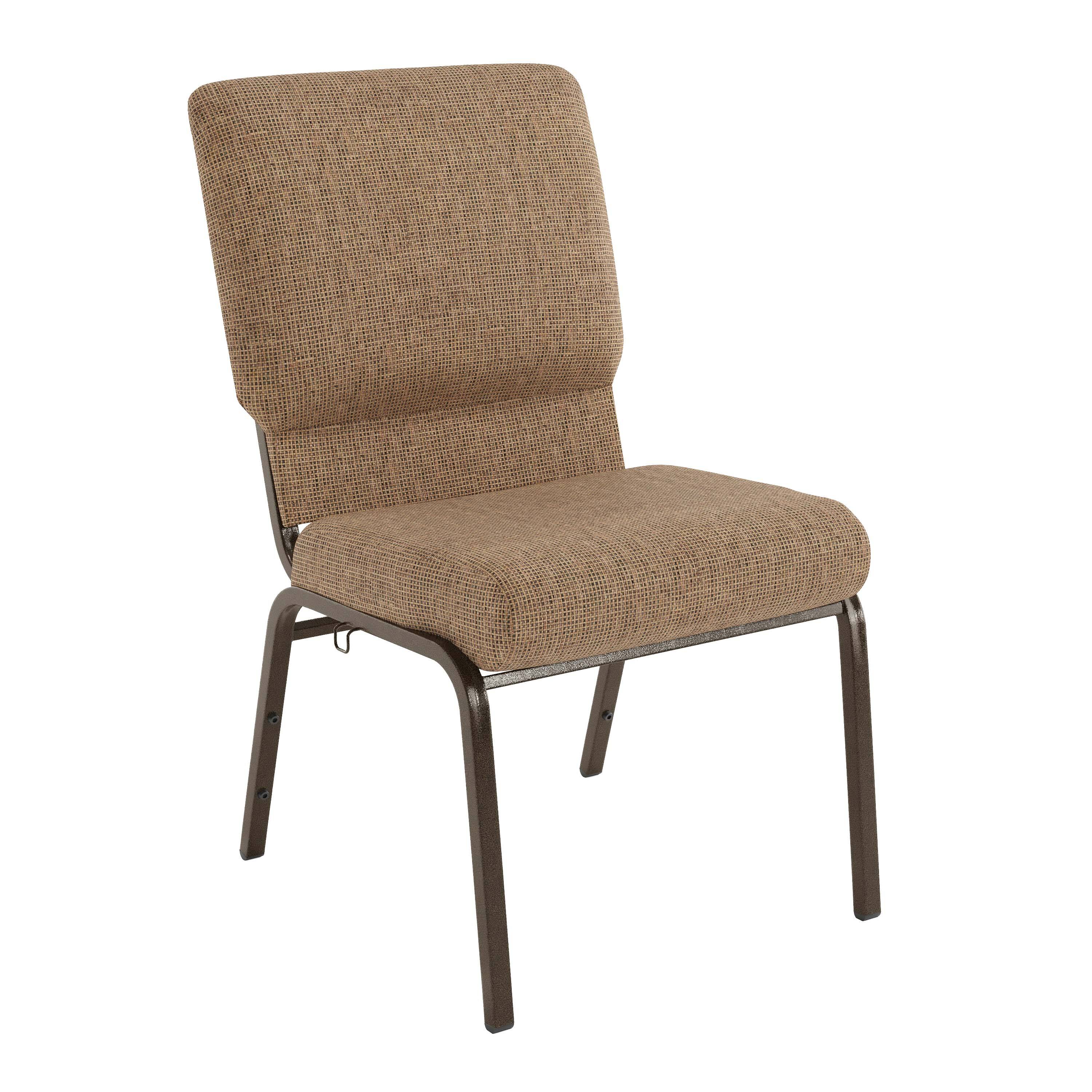 Angle. Flash Furniture - Advantage Mixed Tan Church Chair 20.5 in. Wide - Beige.
