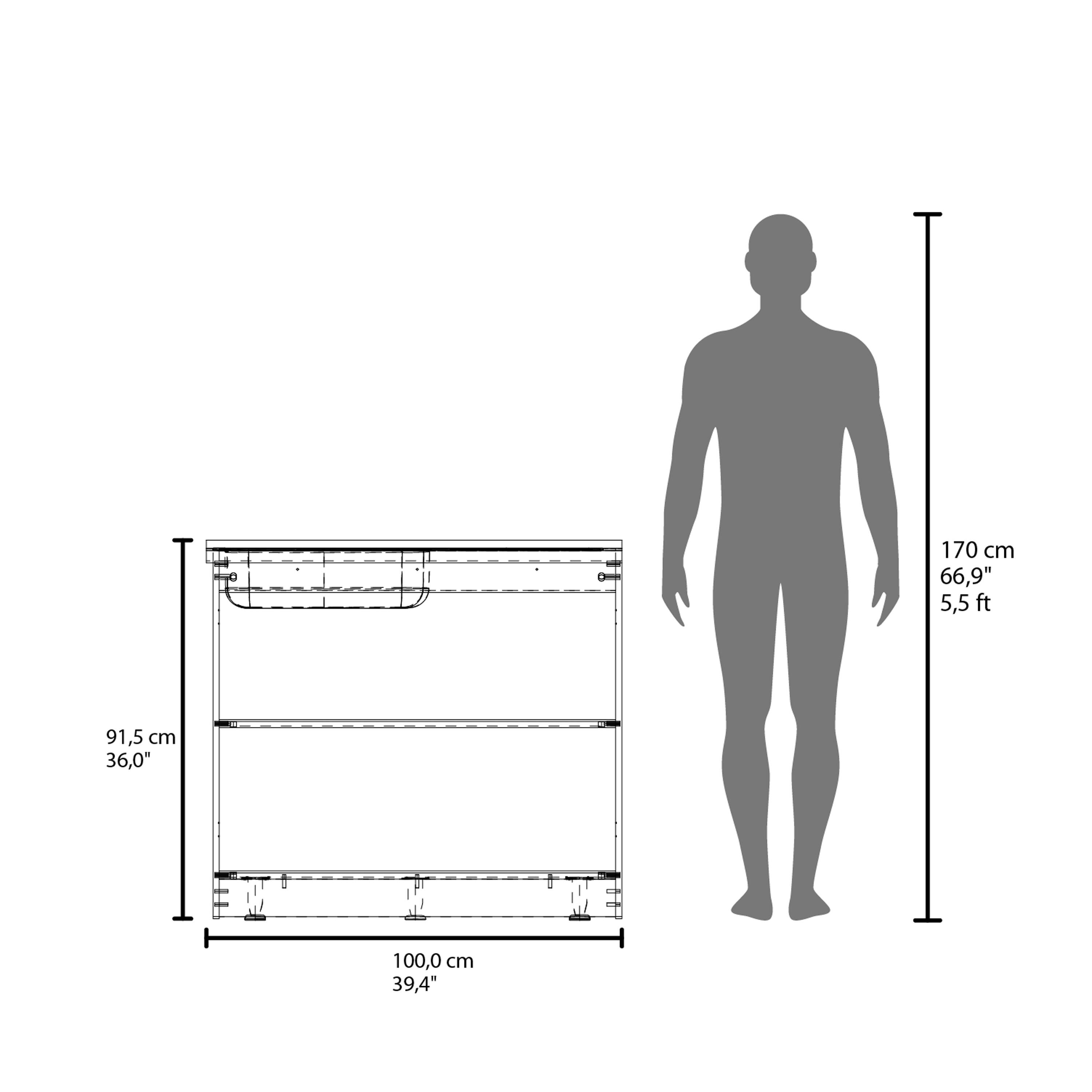 D 170 cm 66,9" 5,5 ft 91,5 cm 36,0" 100,0 cm 39,4"