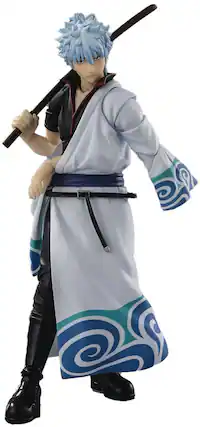 Front. Bandai - Tamashii Nations - Gintama - S.H.Figuarts - Sakata Gintoki Action Figure - COLLECTABLES - Multicolor.