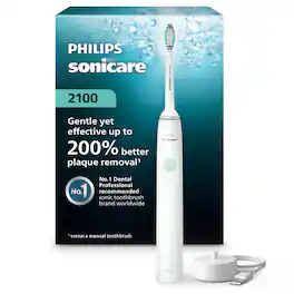 Philips Sonicare - 2100 Power Toothbrush, Rechargeable Electric Toothbrush - White Mint