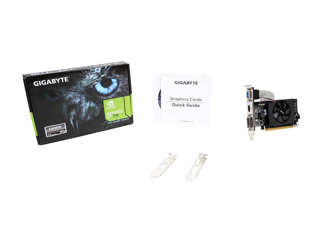 GIGABYTE GeForce GT 710 2GB DDR3 PCI Express 2.0 Low Profile