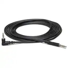 Hosa Technology - 3' Stereo Mini Male to Stereo Angled Mini Male 3.5mm TRS RA Cable