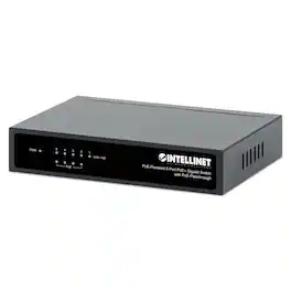 Intellinet - 68-Watt PoE-Powered 5-Port Gigabit Switch with PoE-Passthrough