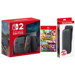 Switch 2 Console with Super Mario Party Jamboree and Protective Case Bundle