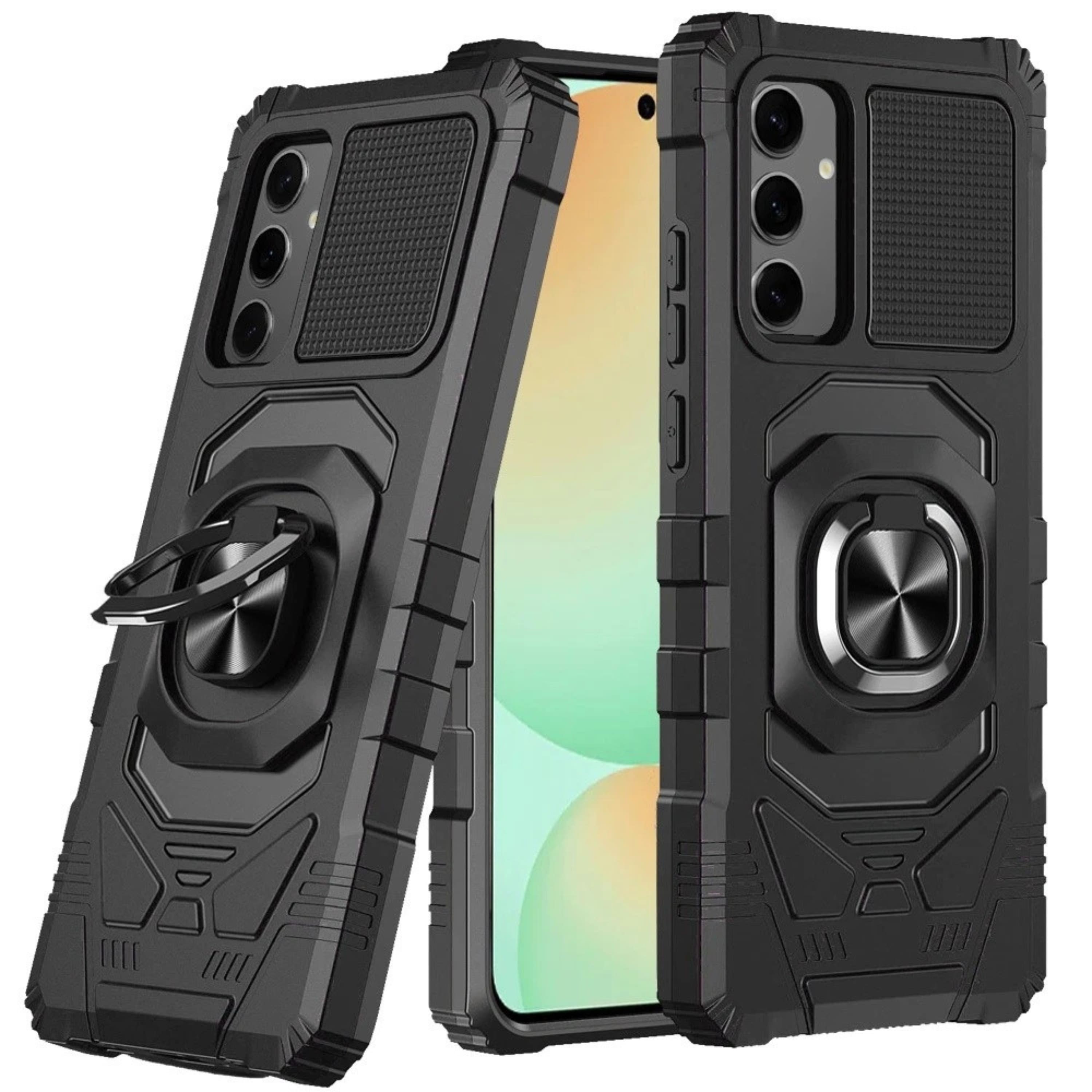 Kitcheniva - Shockproof Dual Layer Magnetic Ring Stand Case For Samsung Galaxy S24 FE - Black price history on PriceWatchPro