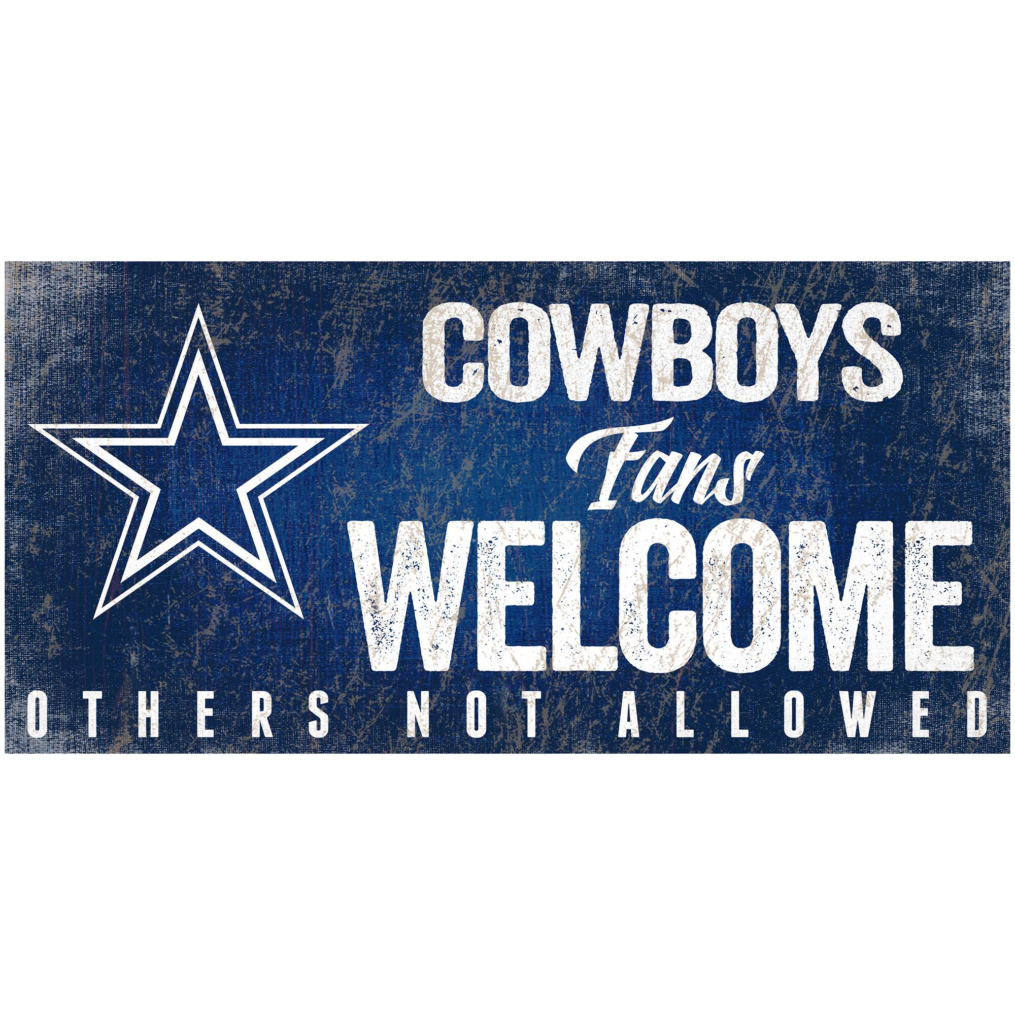 Dallas Cowboys 6" x 12" Fans Welcome Sign