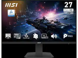 MSI - 27 inch Full HD 144Hz IPS 1ms Built-in Speakers FHD Computer Monitor for both work and gaming PRO MP273 E14A