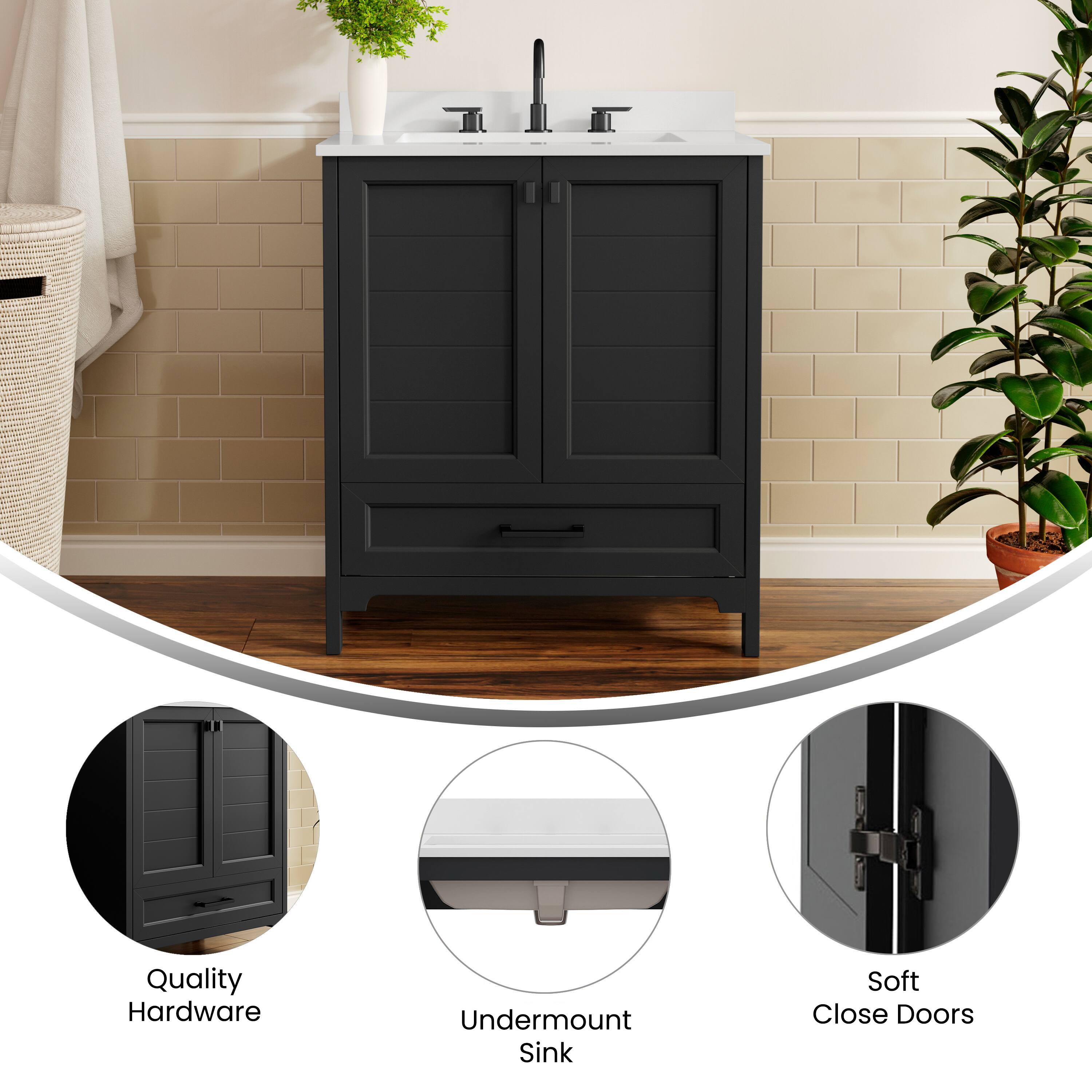 Quality Hardware  
Undermount Sink  
Soft Close Doors