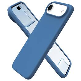Ornarto - Designed for iPhone Air Case 6.5", Liquid Silicone Soft Gel Rubber Shockproof Protective Case - Blue
