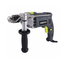 Master Mechanic - 7.5 Amp 0.5 Inch Hammer Drill w/ Soft Grip Handle & Metal Gauge - Gray