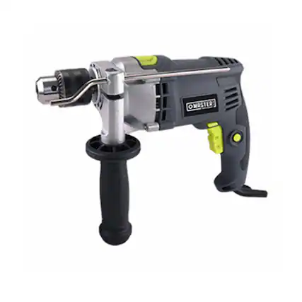 Front. Master Mechanic - Master Mechanic 7.5 Amp 0.5 Inch Hammer Drill w/ Soft Grip Handle & Metal Gauge - Gray.