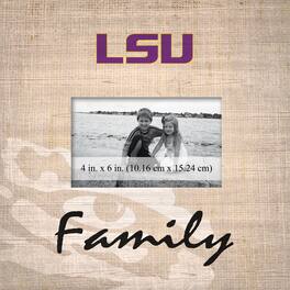 Fan Creations - LSU Tigers 10'' x 10'' Burlap Pattern Frame - Multicolor