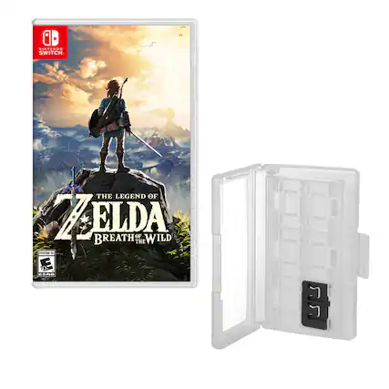 NINTENDO SWITCH. THE LEGEND OF ZELDA BREATH OF WILD. E ESRB - E10+ (Everyone 10+)