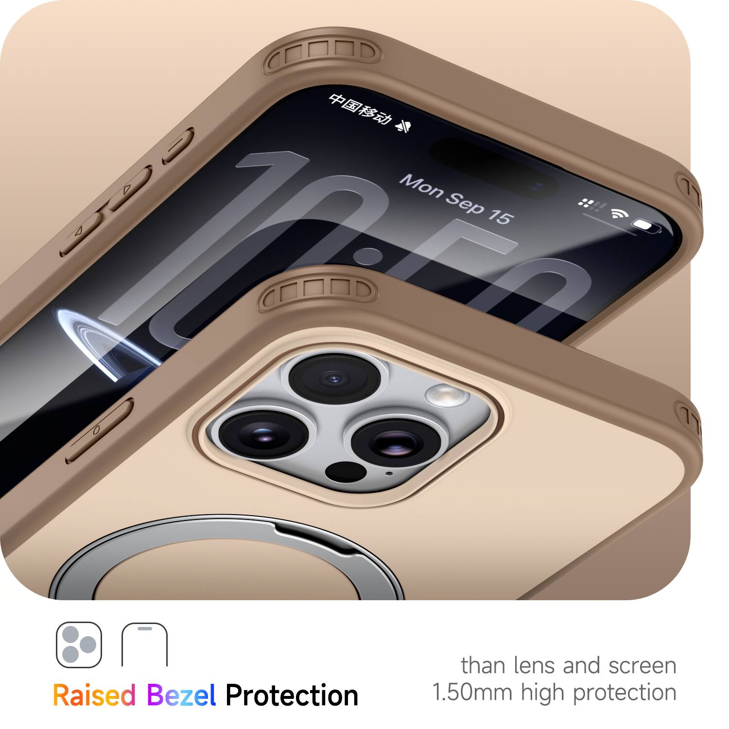 Mon 11 Sep 15 Raised Bezel Protection than lens and screen 1.50mm high protection