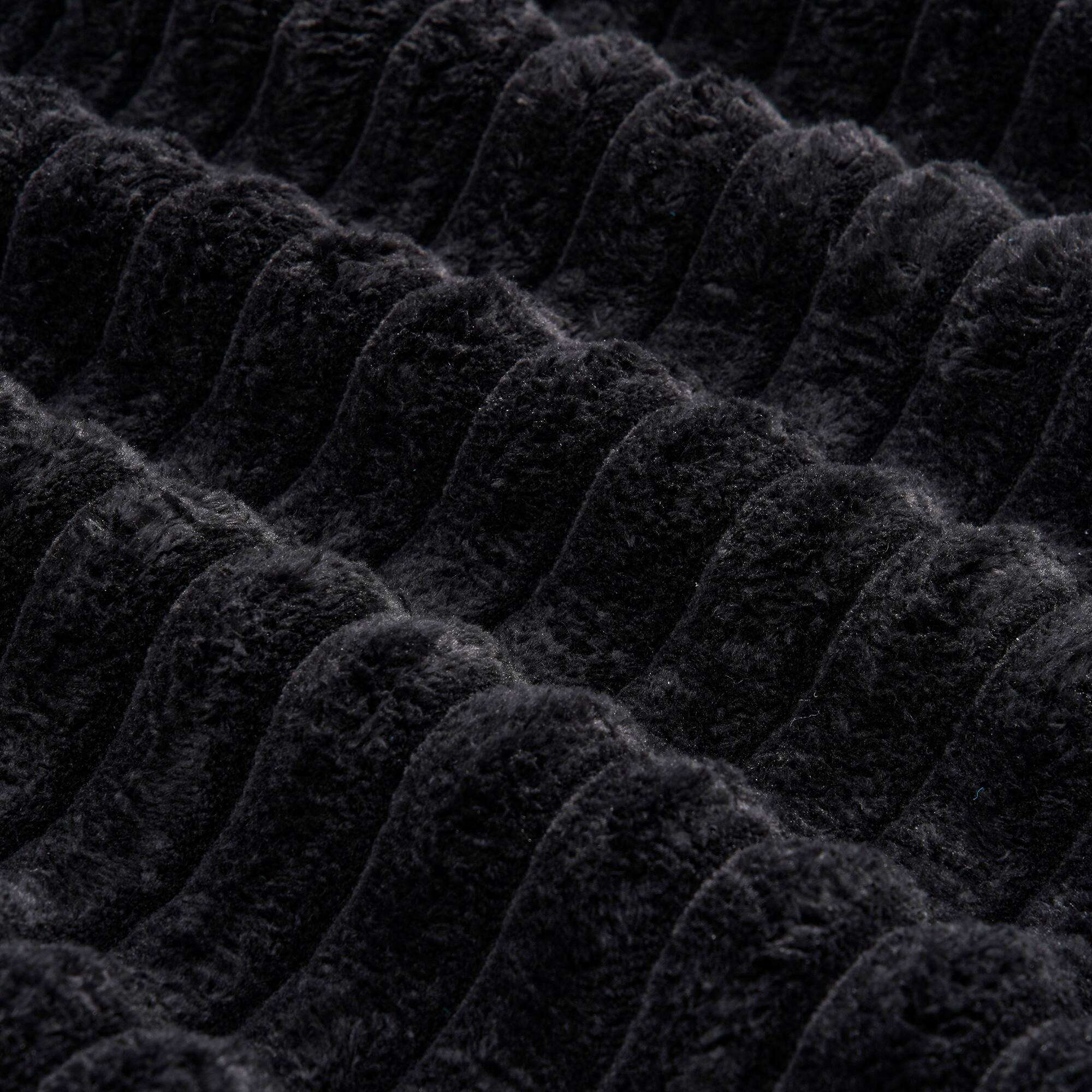 Alt View 9. FUFU&GAGA - Modular Corduroy L-Shaped Sectional Sofa with Chaise, High-Density Foam Cushions and Matching Pillows - Black.