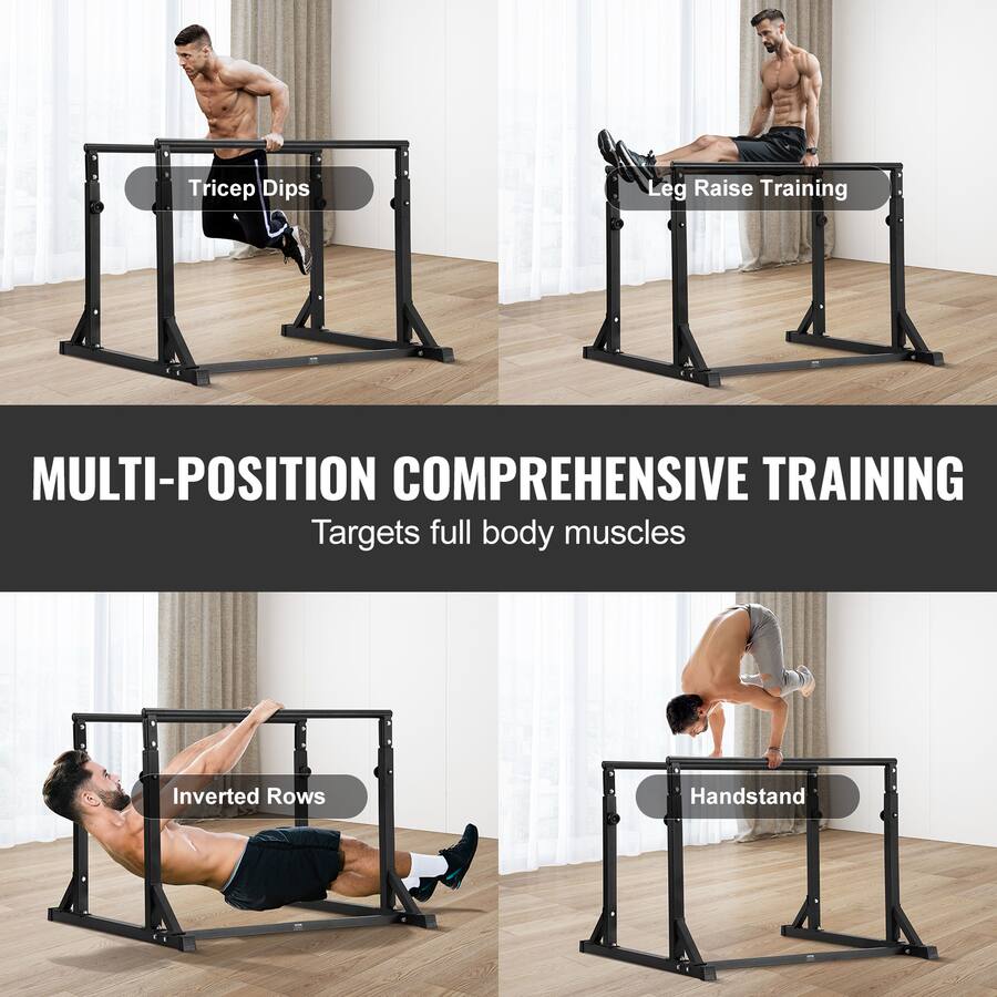 Dip Bar Rows VEVOR Dip Bar,800lbs Capacity,Heave Duty Dip Stand Station,Fitness ...