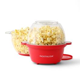 Nostalgia - 2-qt. Stainless Steel Stirring Popcorn Popper - Red