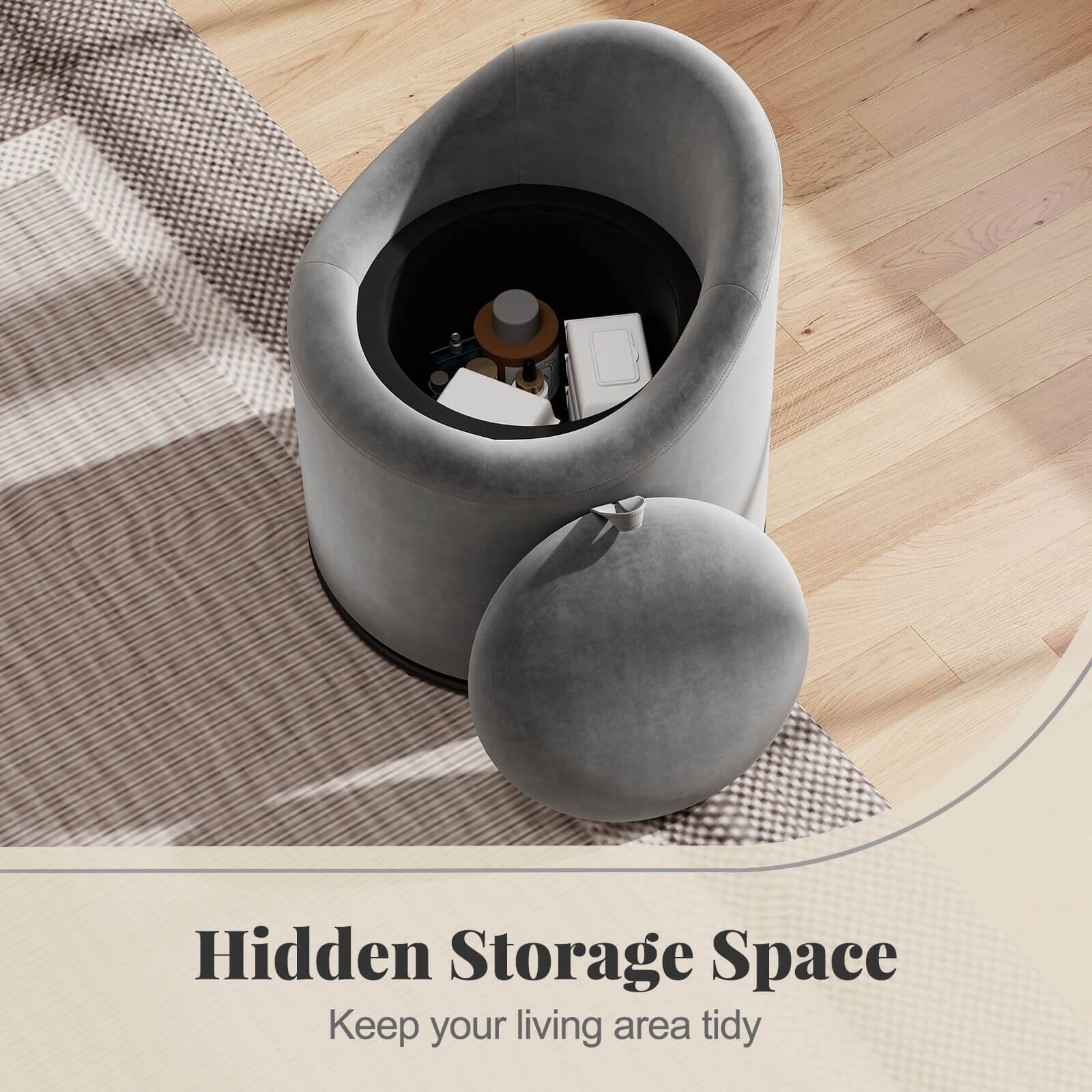 Hidden Storage Space  
Keep your living area tidy