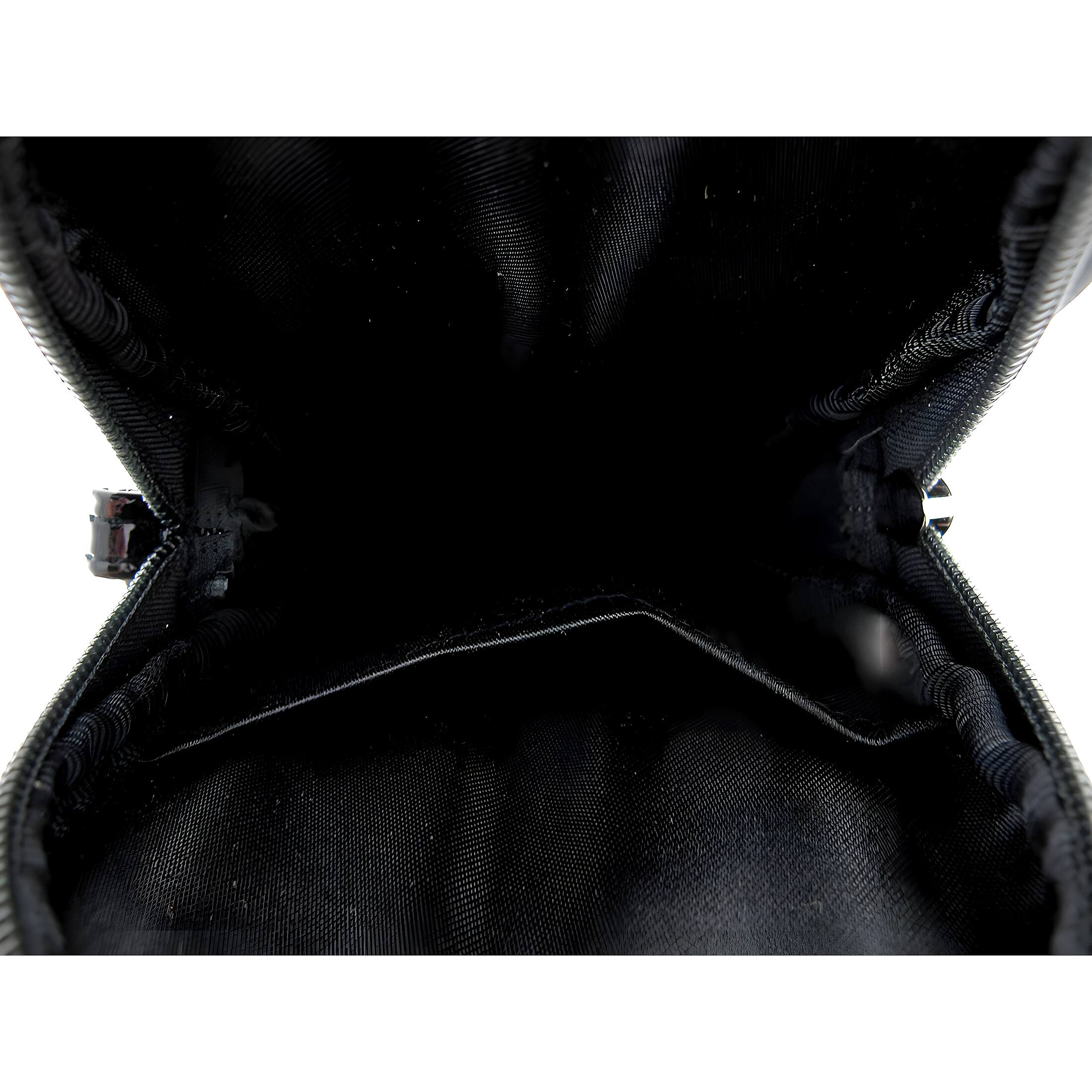 Alt View 2. Zeckos - Glossy Black Molded Skull Shaped Wristlet Purse w/Removable Strap - Black.