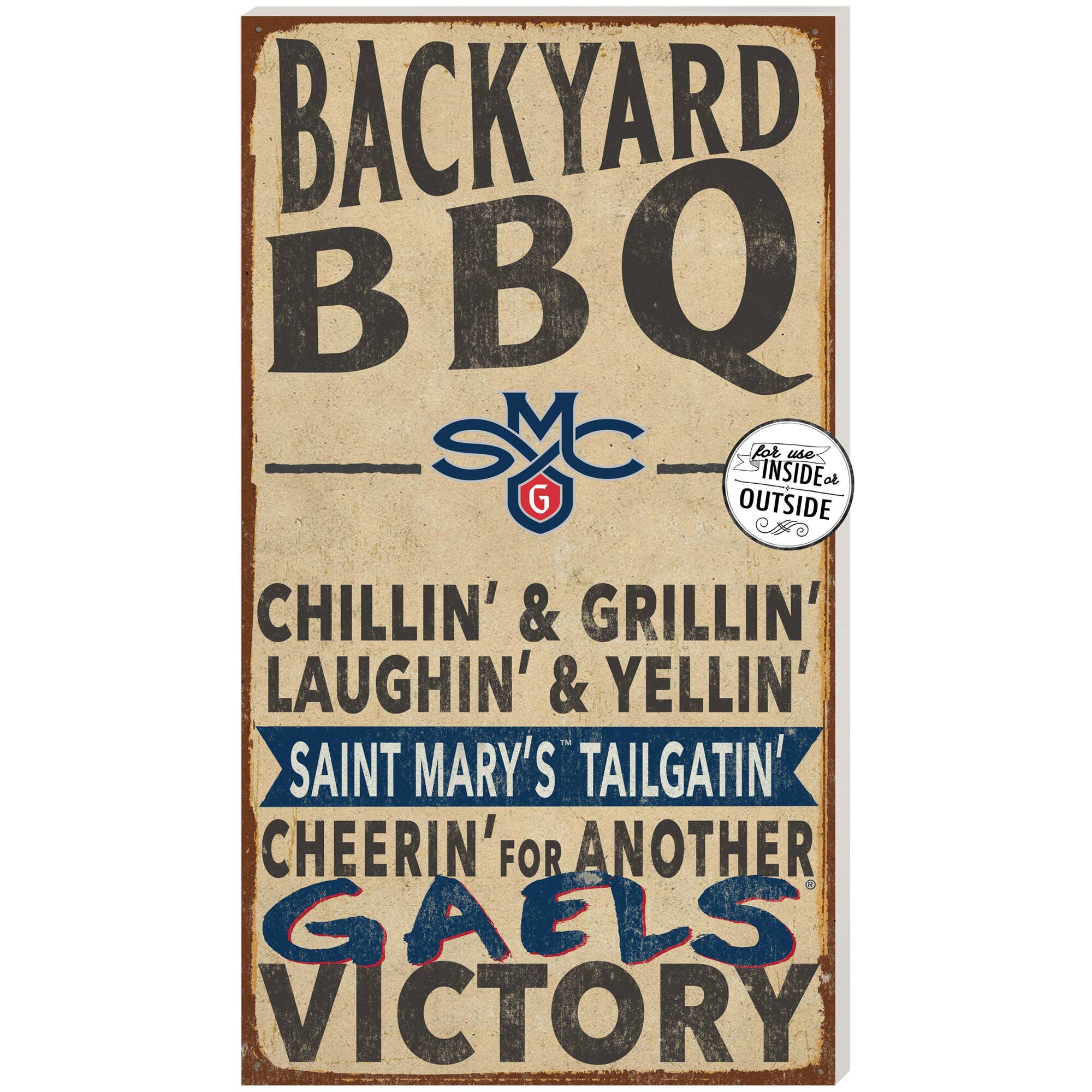 Saint Mary's Gaels 11'' x 20'' Indoor/Outdoor BBQ Sign