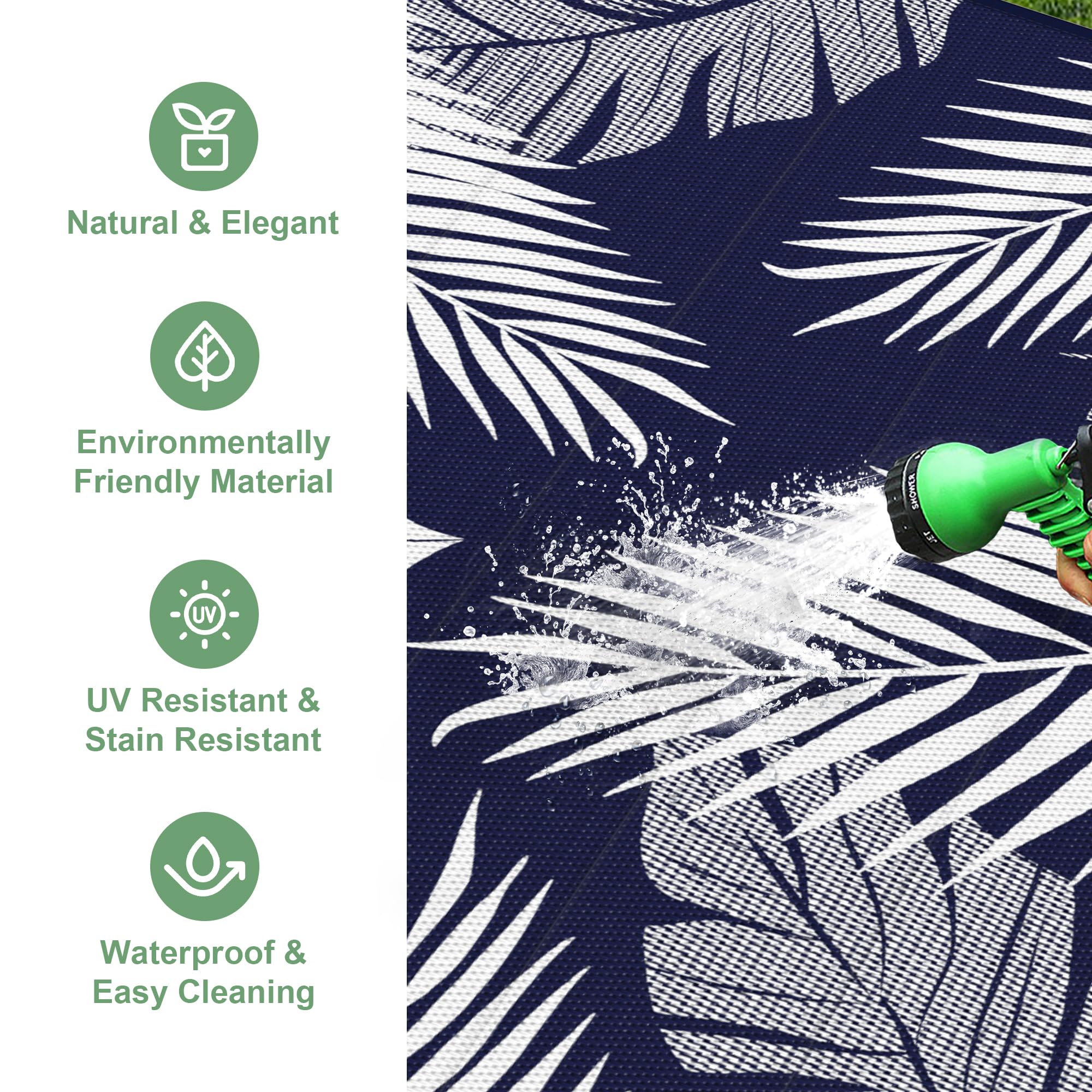 Natural & Elegant  
Environmentally Friendly Material  
UV Resistant & Stain Resistant  
Waterproof & Easy Cleaning