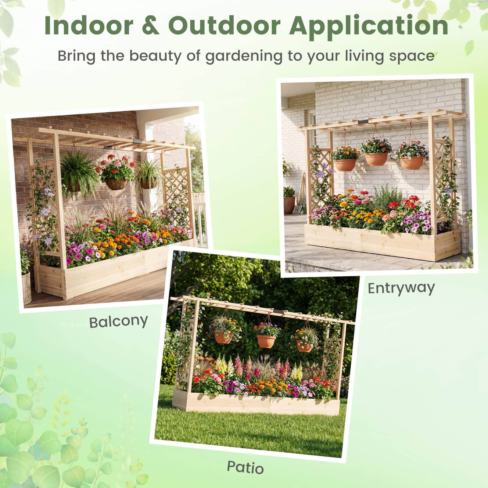 Indoor & Outdoor Application  
Bring the beauty of gardening to your living space  

Balcony  
Entryway  
Patio