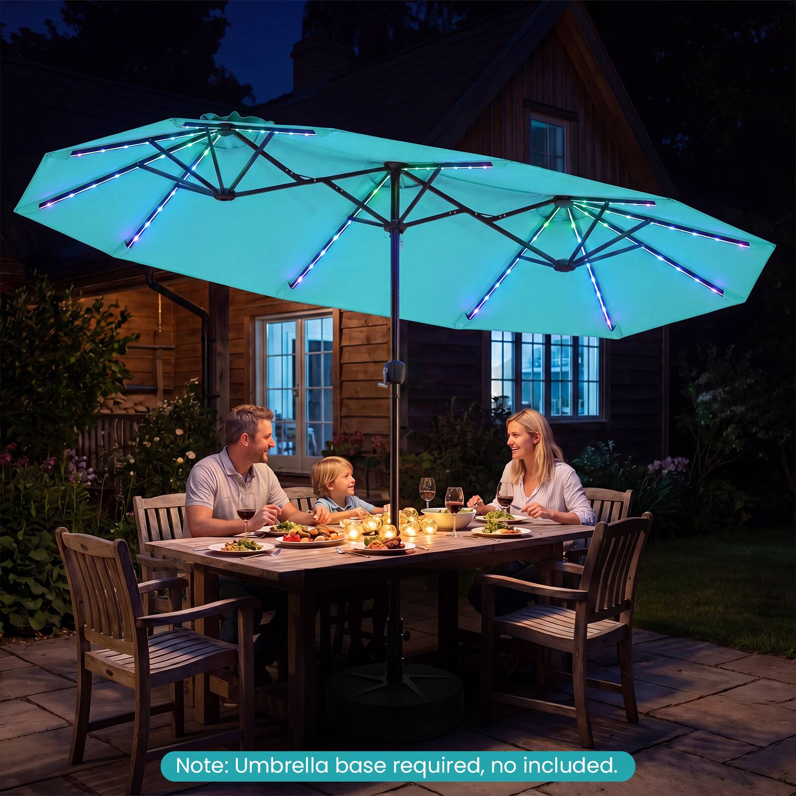 Note: Umbrella base required, no included.