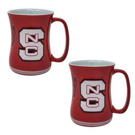 Indigo Falls - NC State Wolfpack 16oz. Sculpted Barista Mug Two-Pack - White