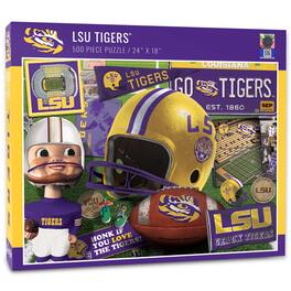 YouTheFan - LSU Tigers 500-Piece Retro Series Puzzle - Multicolor