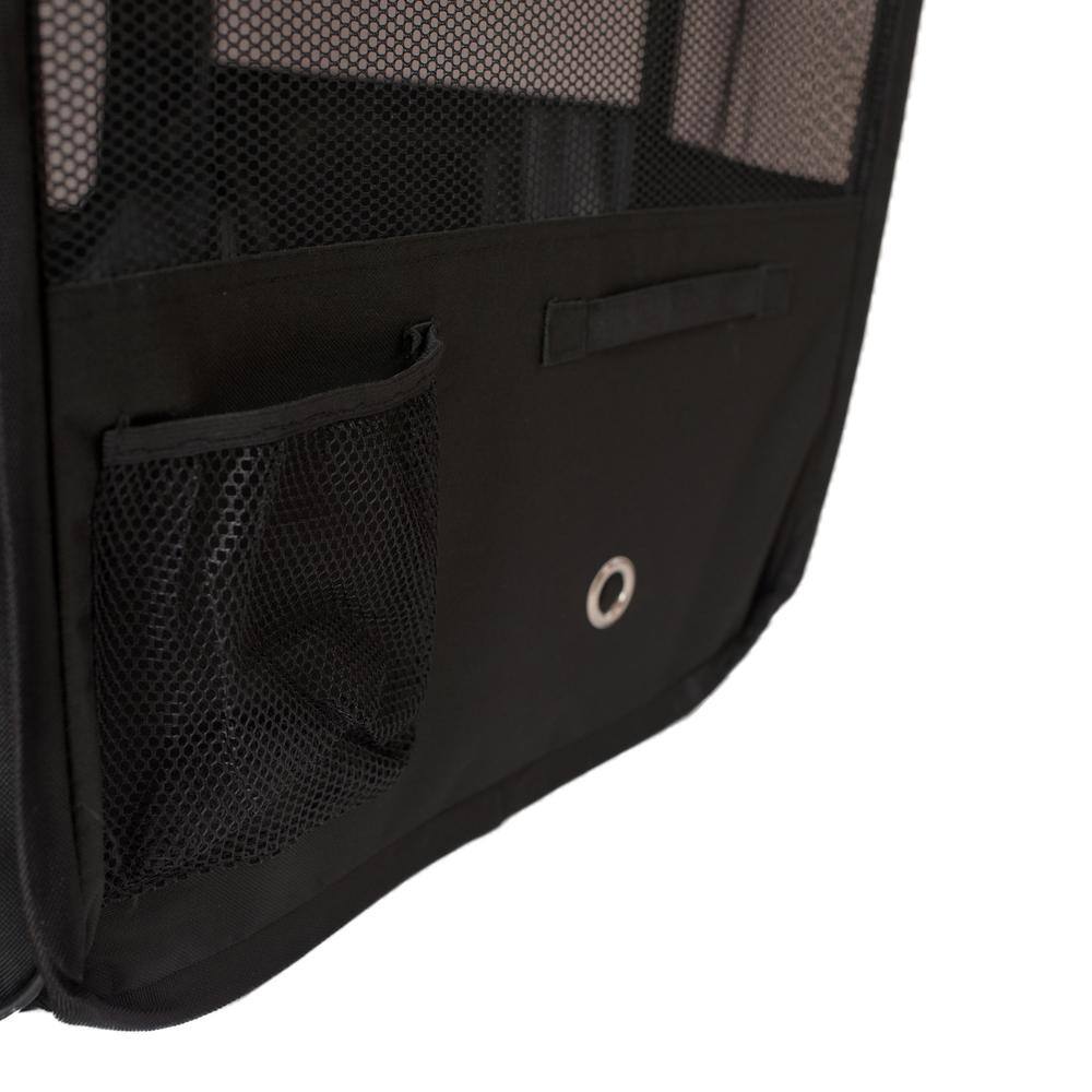 Alt View 6. Armarkat - Portable Pet Playpen In Black And Beige Combo Medium - Black.