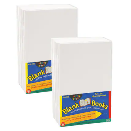 ACID-FREE mighty bright* Blank pages with your imagination! fill the pages with your imagination! write a book * start a journal * make a scrapbook * create something new today! 5.5 x 8.5" 32 pages per book USA Rilliaton NT S009S Pouts - Mygho www.hygiot.com - Nd Products