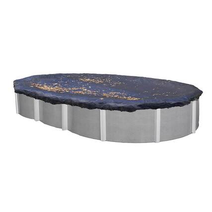 Front. Swimline - Swimline PCO82546 Winter Cover for 21 x 33 Ft Above-Ground Swimming Pools, Blue.