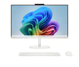 HP - OmniStudio 27" FHD Touchscreen All-in-One Copilot+ PC - Intel Core Ultra 5 325, 64GB RAM, 1TB SSD, Windows 11 Home - Cotton White