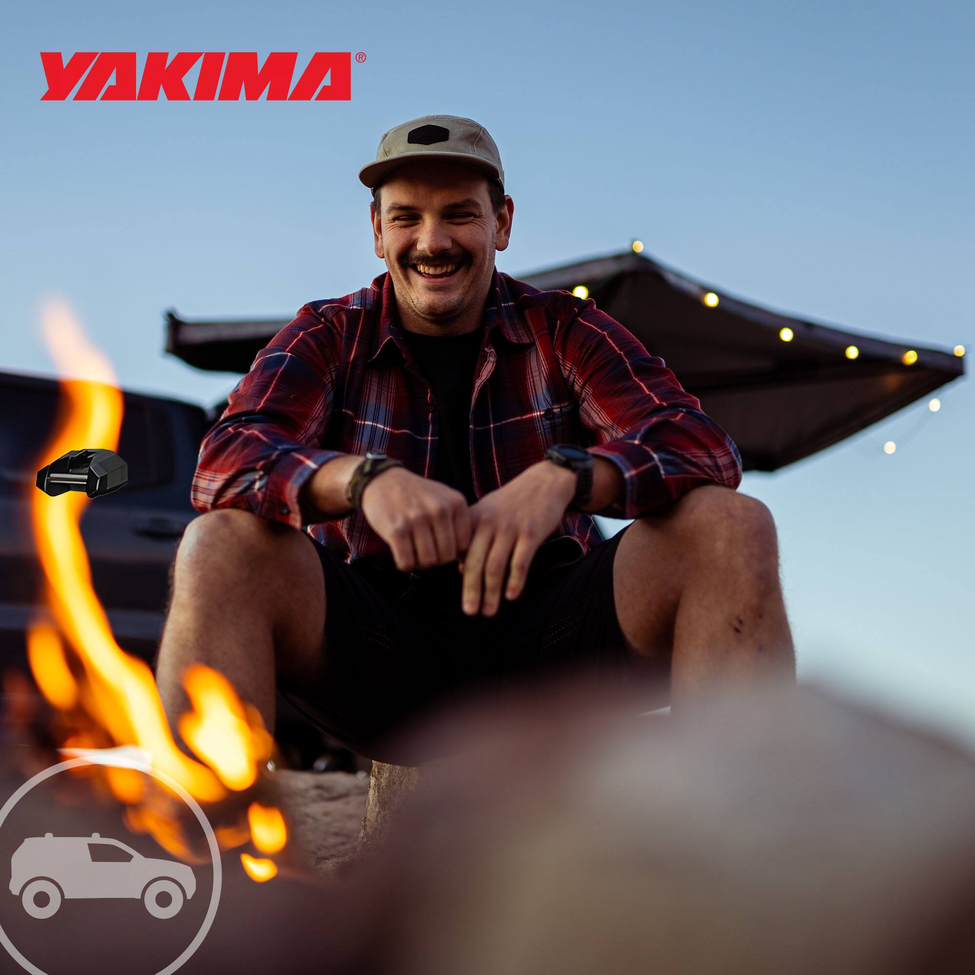 Alt View 2. Yakima - Yakima MajorShady 270 RH Vehicle Roof Mounted Awning Rugged Vinyl Travel Cover - Gray.