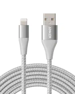 Anker - Powerline+ II, USB A to Lightning Cable - Silver