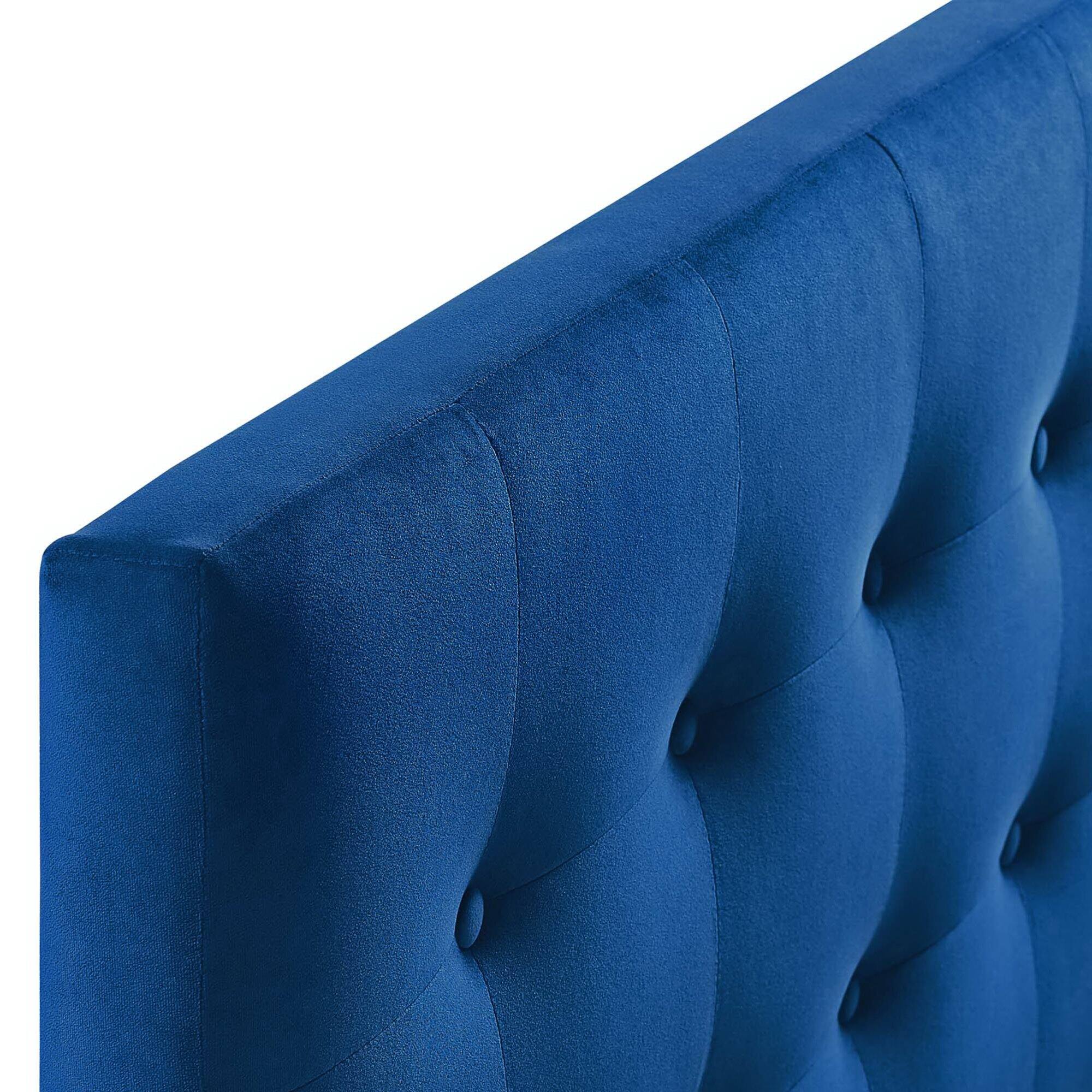 Alt View 1. Modway - Emily Biscuit Tufted Performance Velvet Full Headboard by Modway - Blue.