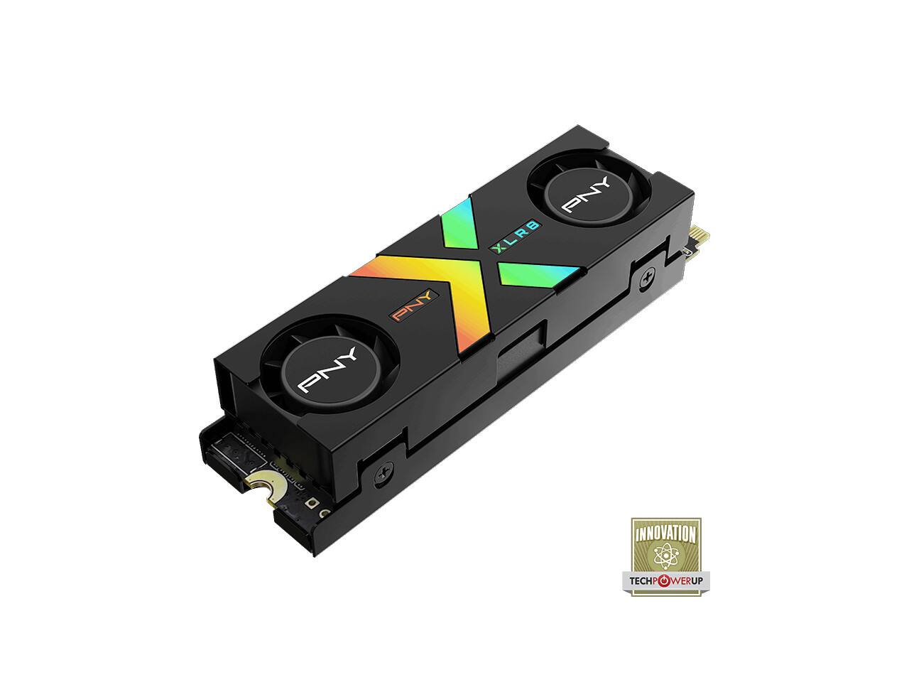 PNY CS3150 XLR8 Gaming RGB 1TB PCIe Gen5 NVMe SSD with RGB Fan Up