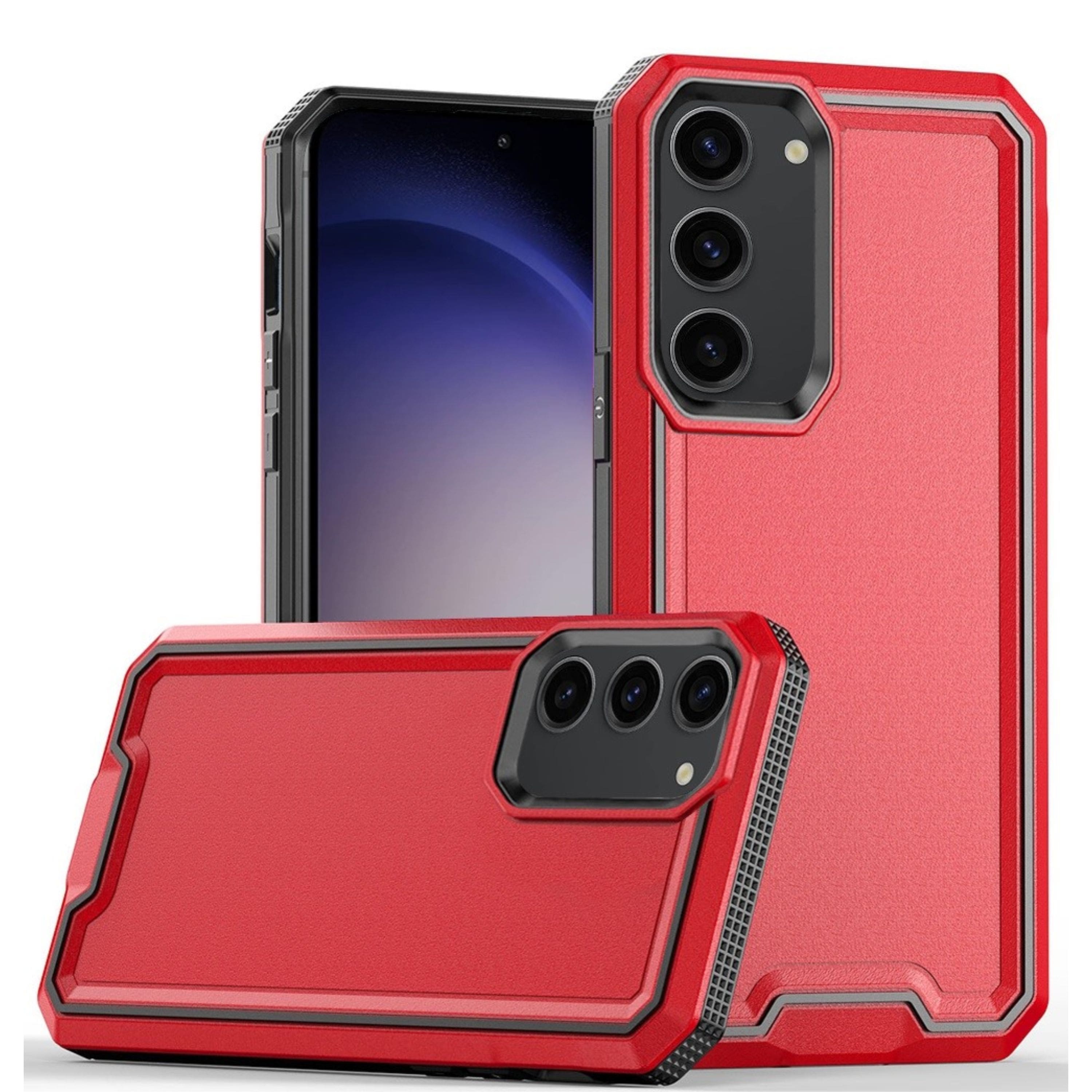 Kitcheniva - Rugged Strong Fused Phone Case With Tempered Glass For Samsung Galaxy S23 FE 5G - Red price history on PriceWatchPro