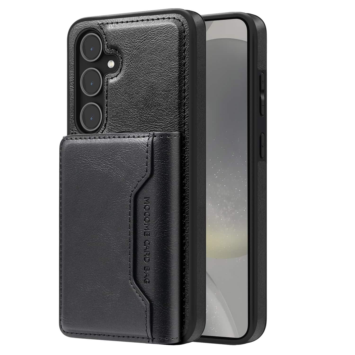 Dteck - Detachable Magnetic Wallet Case for Samsung Galaxy S25 Flip RFID Blocking Card Holder Shockproof PU Leather Back Cover - Black