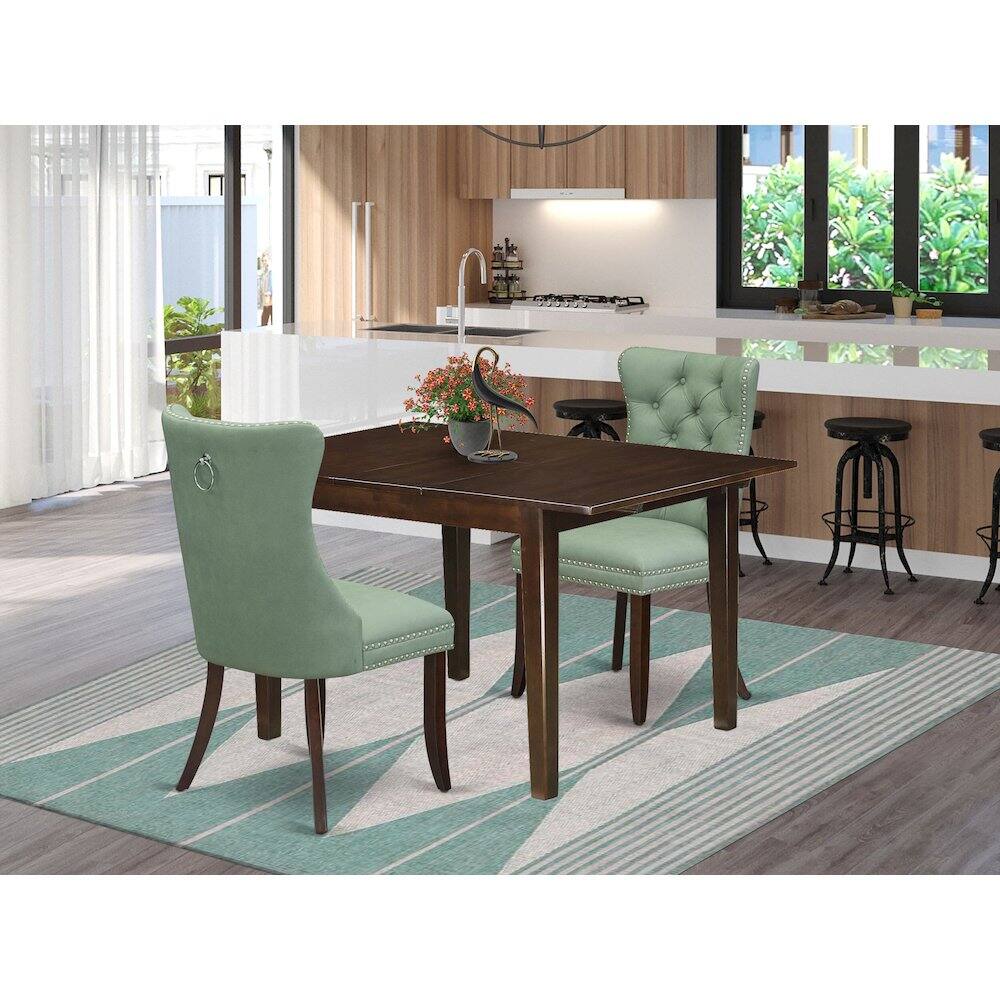 Alt View 9. East West Furniture - 3 Piece Dining Set - Red.