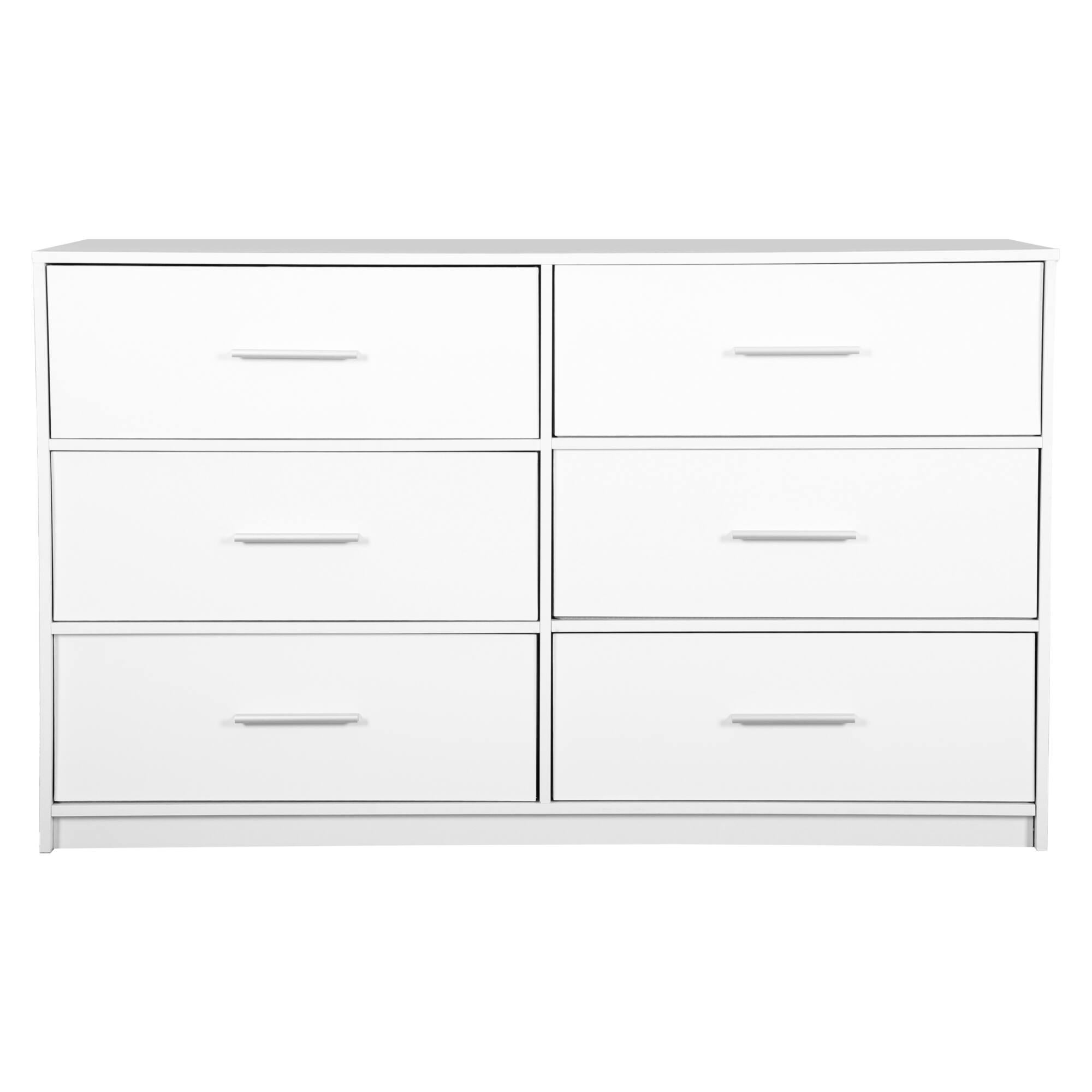 Alt View 1. GOODSILO - Modern 6-Drawer Fabric Dresser with Water-Resistant Wood Top for Bedroom Storage - White.