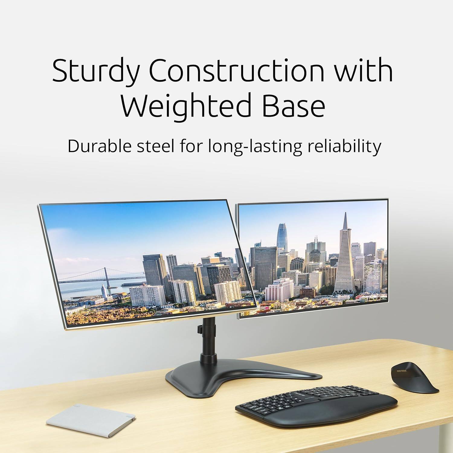 Sturdy Construction with Weighted Base  
Durable steel for long-lasting reliability