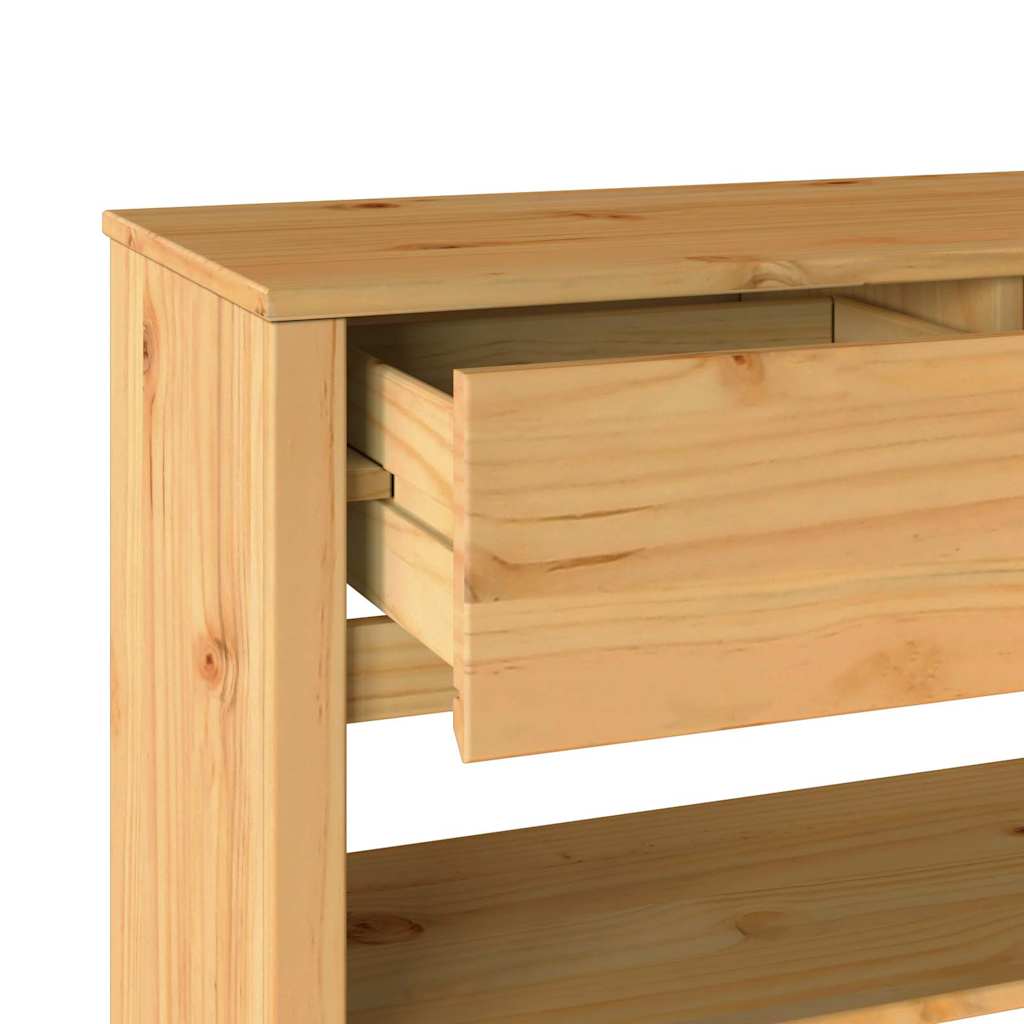 Alt View 8. Boyel Living - 35.2 x 14.6 x 28.7 in. Drammen Oak Solid Pine Wood Console Table in Brown - Brown.